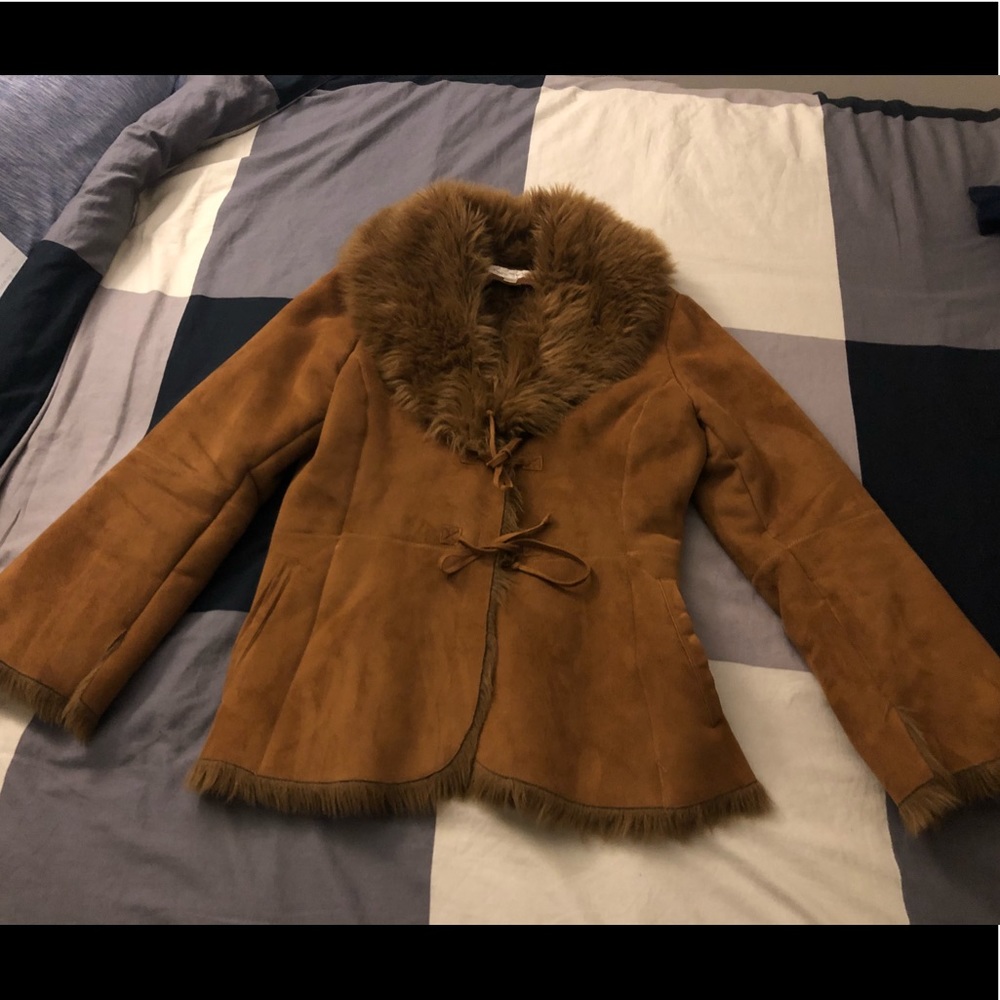 Jones New York faux suede/fur jacket .